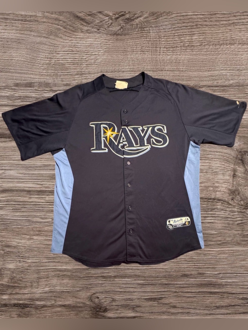 ⚾️ VINTAGE Y2K MAJESTIC TAMPA BAY RAYS ON-FIELD BP JERSEY ⚾️